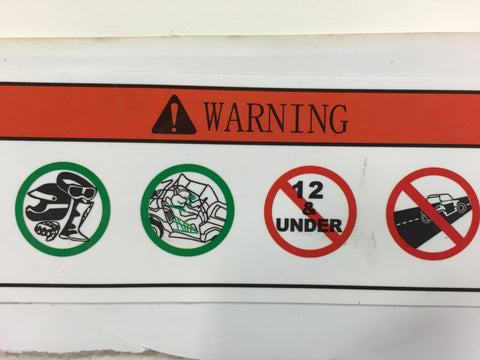 B25-02 The electric lock warning decals